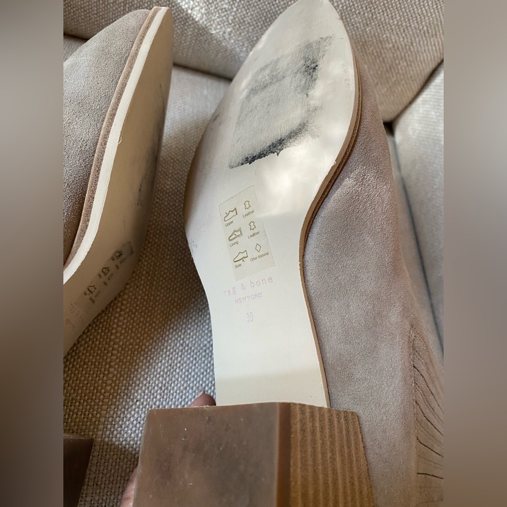 Rag & Bone Womens Rover Suede Ankle Boots in Taupe Sz 39/9 - Picture 8 of 11